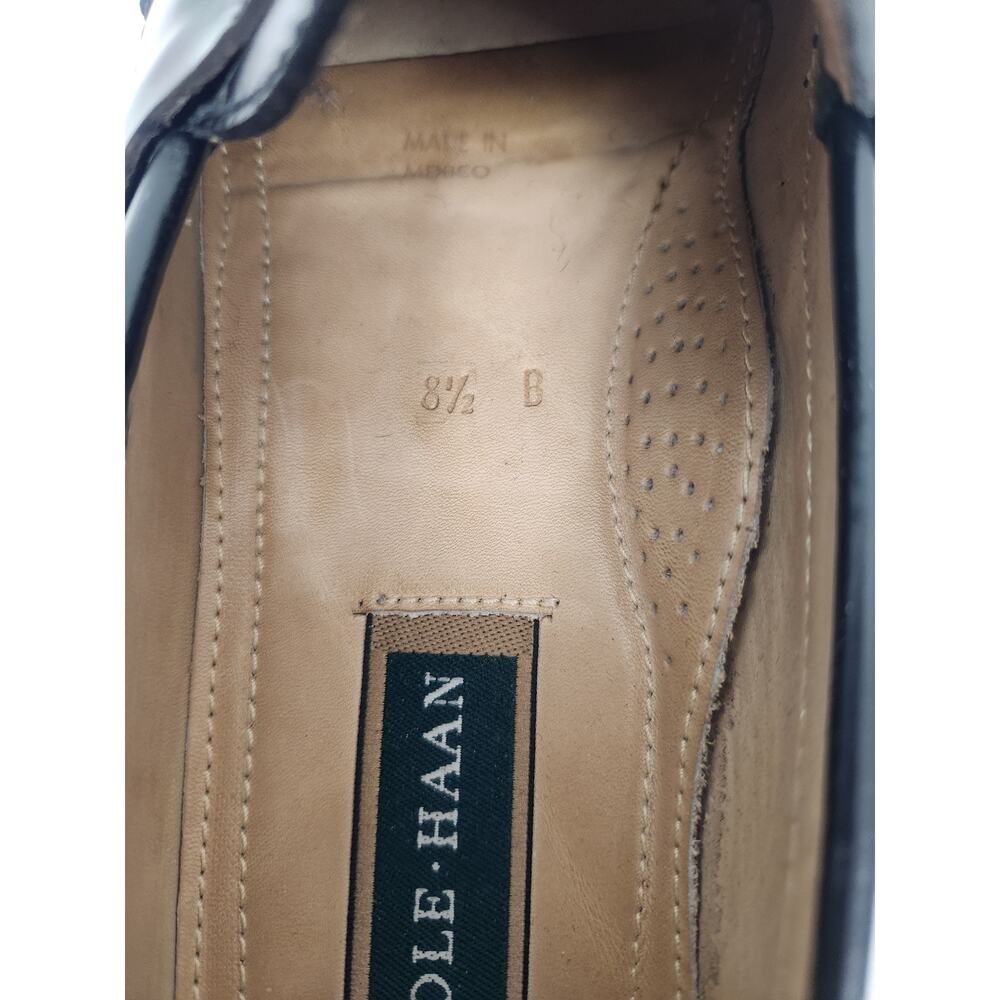 Cole Haan Black Leather Tassel Loafers - Picture 9 of 14